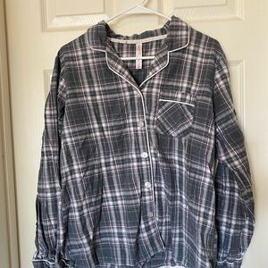 Gilligan & O'Malley Pink and Gray Pajama Top